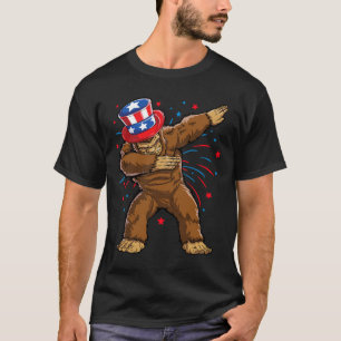 Bigfoot 4th Of July Shirts Sasquatch American Flag