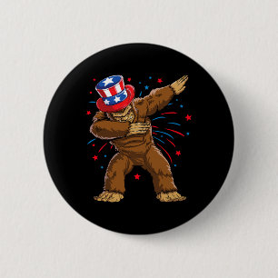Bigfoot 4th Of July Shirts Sasquatch American Flag 6 Cm Round Badge