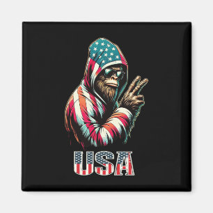 Bigfoot 4th Of July Usa Patriotic Sasquatch Teens Magnet