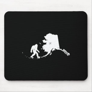 Bigfoot Alaska State Map Sasquatch Men Women Gift Mouse Pad