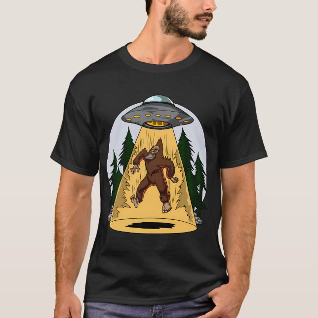Bigfoot Alien Abduction T-Shirt (Front)