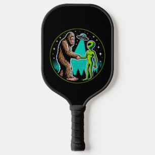 Bigfoot Alien Alliance - Funny Scifi Cryptid Pickleball Paddle