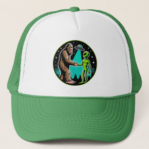 Bigfoot Alien Alliance - Funny Scifi Cryptid Trucker Hat