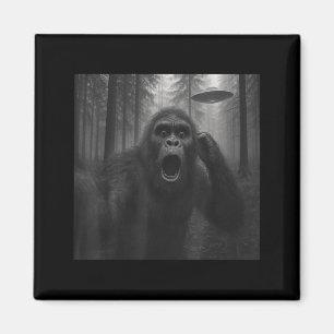 Bigfoot Alien Ufo Selfie Funny Sasquatch Meme Men  Magnet