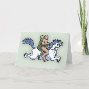 Bigfoot, Alien, Unicorn Card
