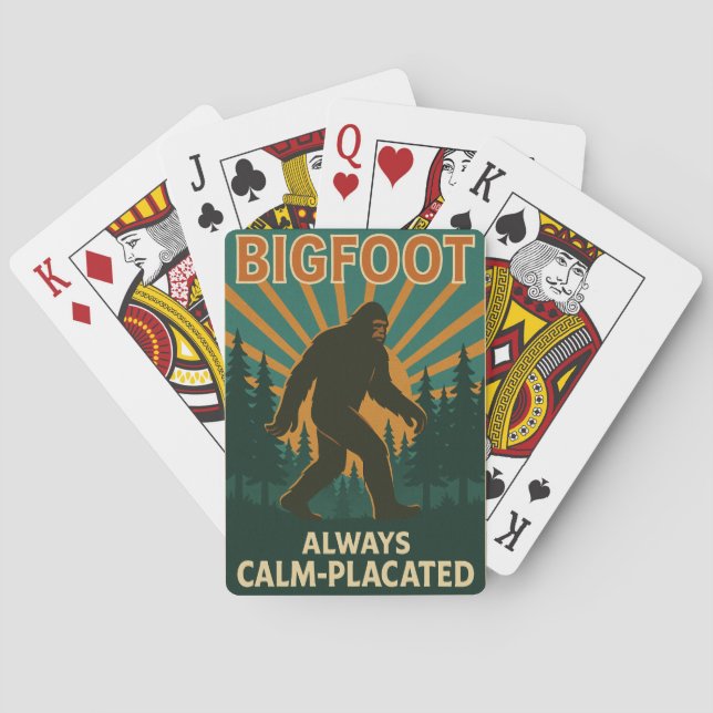 Bigfoot – Always Calm-Placated Playing Cards (Back)