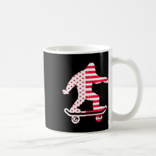 Bigfoot America Flag Skateboarders Skateboarding Coffee Mug