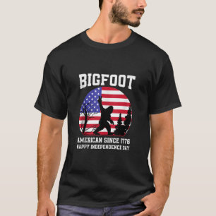 Bigfoot America Rock On American Flag Patriotic 4t T-Shirt