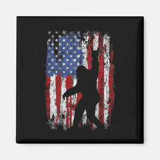 Bigfoot American Flag 4th Of July Patriotic 1  Magnet