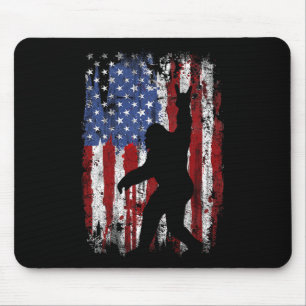 Bigfoot American Flag 4th Of July Patriotic 1 Mouse Pad