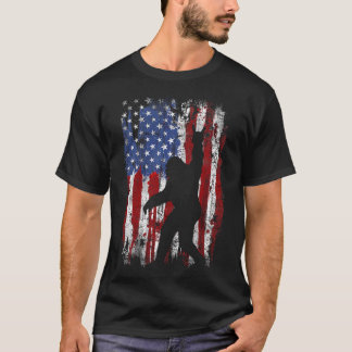 Bigfoot American Flag 4th Of July Patriotic 1  T-Shirt