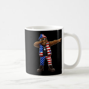 Bigfoot American Flag Patriotic Sasquatch 4th of Coffee Mug