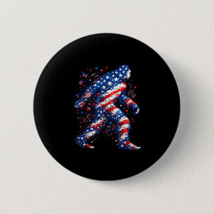 Bigfoot american flag sasquatch patriotic funny 6 cm round badge
