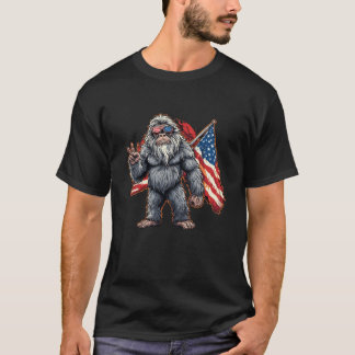 Bigfoot American Flag T-Shirt