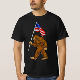 Bigfoot American Flag T-Shirt