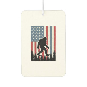 Bigfoot American Flag Vintage Vector Shirt Design_ Car Air Freshener