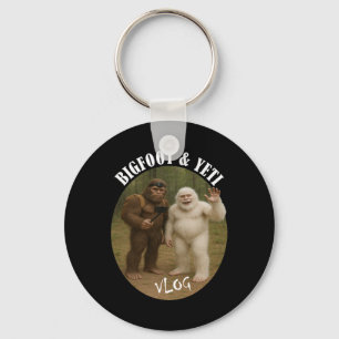 Bigfoot And Friend Vlog Funny Camping Hiking Selfi Key Ring