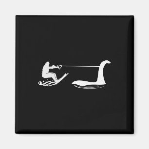 Bigfoot And Lochness Monster Jet Skiing Magnet