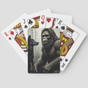 Bigfoot and Wolf  Playing Cards