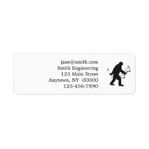 Bigfoot Archer silhouette Return Address Label