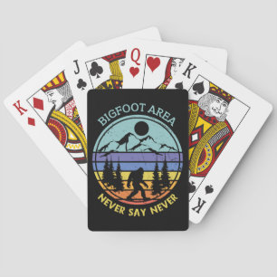 Bigfoot Area retro style Playing Cards