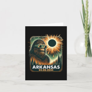 Bigfoot Arkansas Total Solar Eclipse 2024 Wearing Card