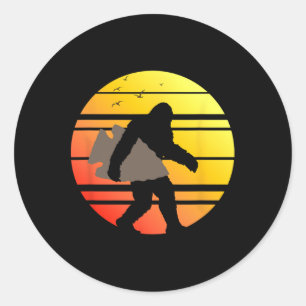 Bigfoot Arrowhead Hunting Indian Arrowhead Collect Classic Round Sticker