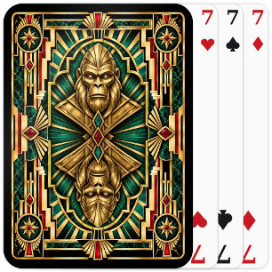 Bigfoot, Art Deco Mythical Playing Cards