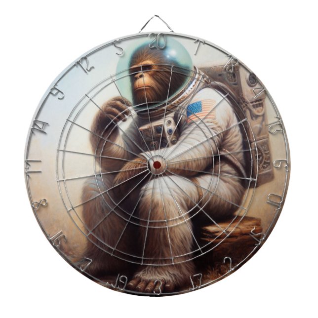 Bigfoot Astronaut Dartboard (Front)