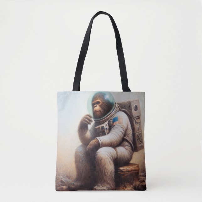 Bigfoot Astronaut Tote Bag (Front)