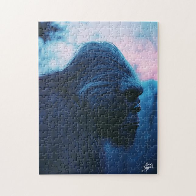Bigfoot at Dawn: Majestic Mountain Portrait Jigsaw Puzzle (Vertical)