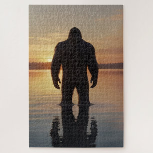 Bigfoot at Sunset Lake Jigsaw Puzzle