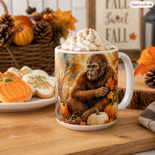 Bigfoot Autumn Harvest Pumpkins Nature  Coffee Mug