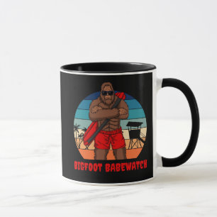 Bigfoot Babe Watch Beach Lifeguard Funny Coffee Mug