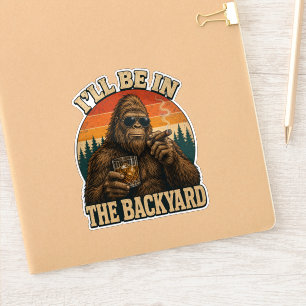 Bigfoot Backyard Whiskey & Cigar Retro Sunset 