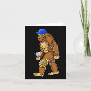 Bigfoot Badminton Shuttle Art Sports Card