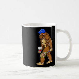 Bigfoot Badminton Shuttle Art Sports  Coffee Mug