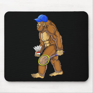 Bigfoot Badminton Shuttle Art Sports Mouse Pad
