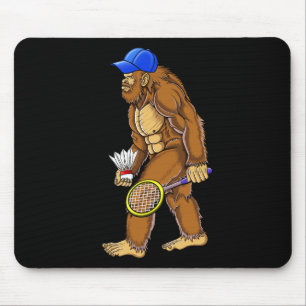 Bigfoot Badminton Shuttle Art Sports Mouse Pad