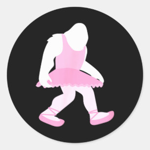 Bigfoot Ballerina Costume Shirt Funny Sasquatch Classic Round Sticker