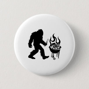 Bigfoot Bbq Grill Sasquatch Byrbecue 6 Cm Round Badge