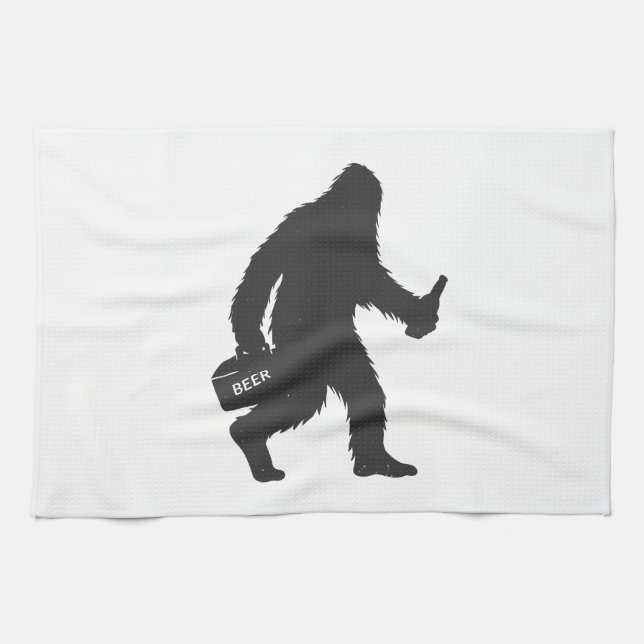 Bigfoot beer silhouette tea towel (Horizontal)