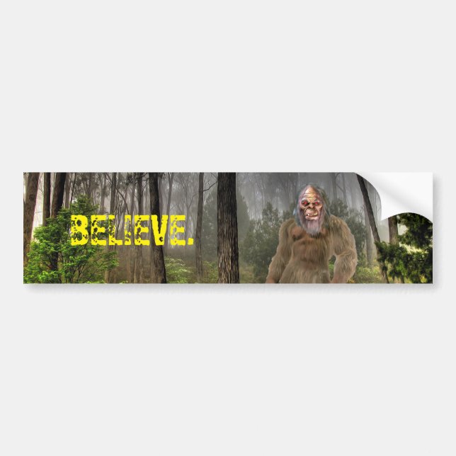 Bigfoot Believe Bumper Sticker (Front)