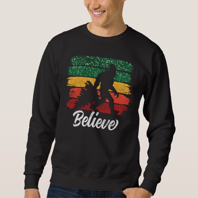 Bigfoot Believe Christmas Sasquatch Yeti Sweatshirt (Front)