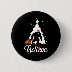 Bigfoot Believe Christmas Shirt 6 Cm Round Badge