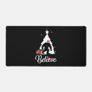 Bigfoot Believe Christmas Shirt Desk Mat