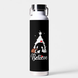 Bigfoot Believe Christmas Shirt Water Bottle