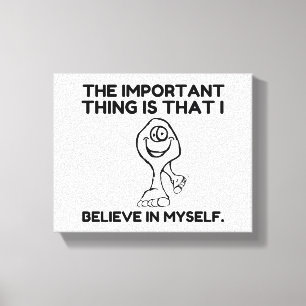 Bigfoot Believe In Myself Canvas Print