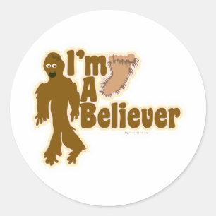 Bigfoot Believer Classic Round Sticker