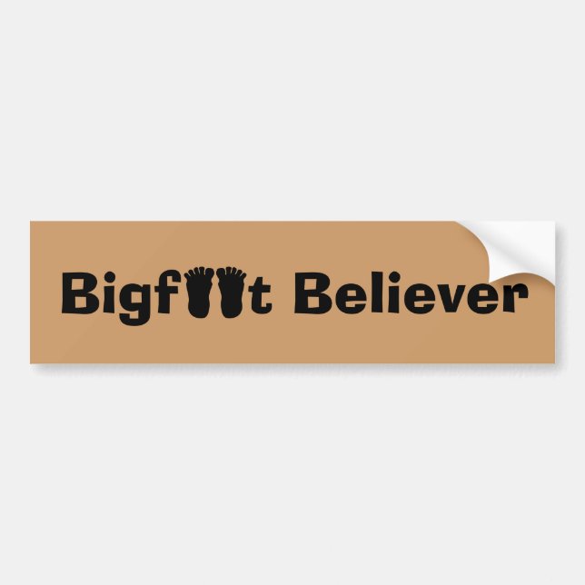 Bigfoot Believer Footprints Car Bumper Sticker (Front)
